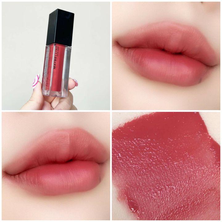 Maybelline cushion matte โทนชมพูสวยมาก เนื้อแมตต์นุ่ม ไม่แห้ง ไม่ตกร่อง ทาแล้วเกลี่ยขอบปากฟุ้งๆยิ่งสวย เป็นสีที่ทาได้ทุกวันจริงๆ