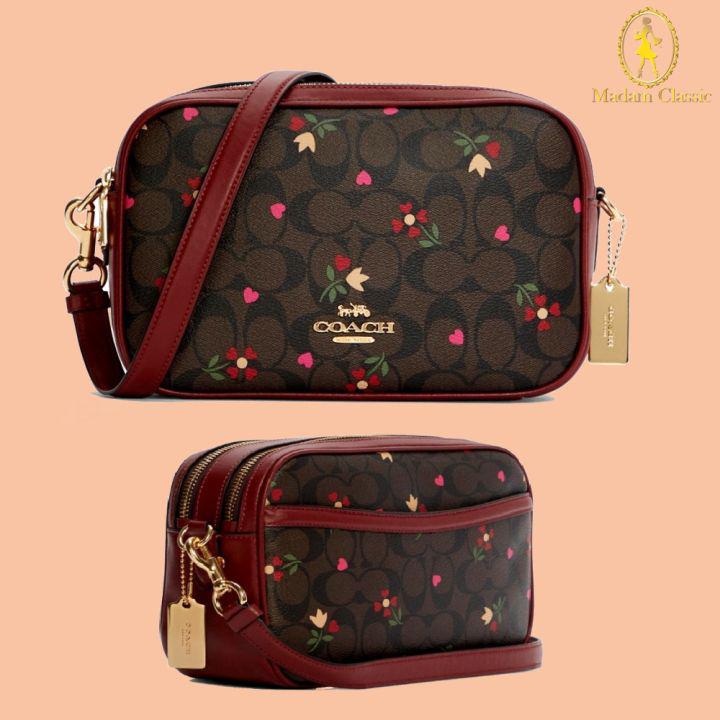 กระเป๋าสะพาย COACH C7617 JES CROSSBODY IN SIGNATURE CANVAS WITH HEART PETAL PRINT (IMBMC)