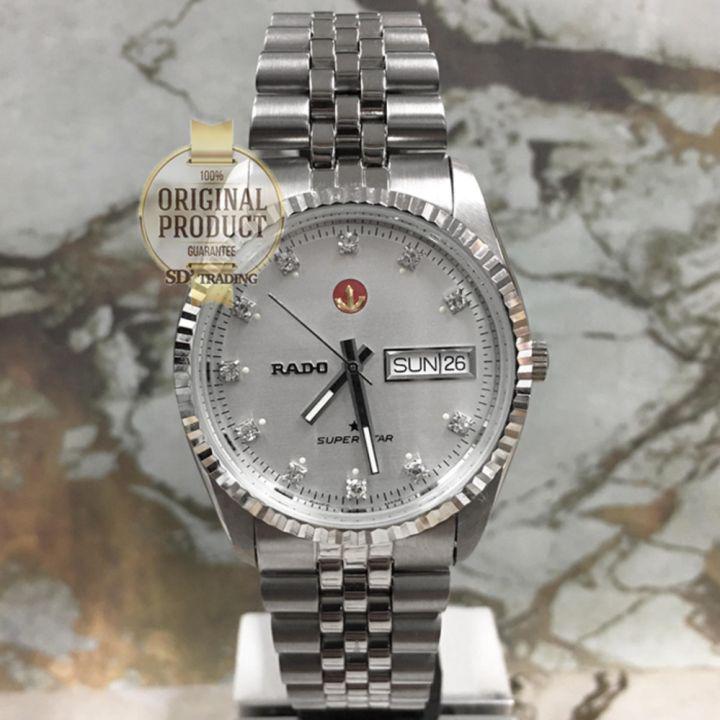 RADO SUPERSTAR AUTOMATICนาฬิกาข้อมือผู้ชายสายสแตนเลส รุ่น 636-5409-4-010 - สีเงิน