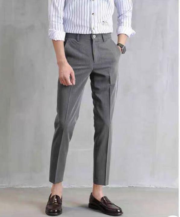 4ตัวฟรีค่าส่ง!!! BGBG Fashion Slacks Pants Men M201 กางเกงผู้ชาย กางเกงสแล็คชาย กางเกง5ส่วนชาย กางเกงเกาหลีชาย กางเกงผู้ชาย ผ้าฝ้ายยืด กางเกงขายาวชาย
