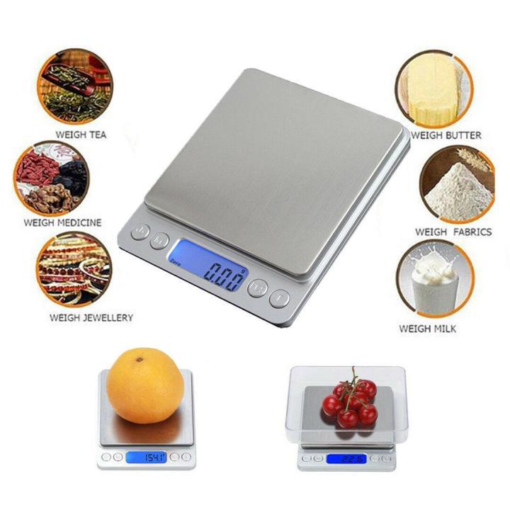 ใหม่! Kitchen Scale Digital Scale เครื่องชั่งดิจิตอล ตาชั่งดิจิตอล ผิวหน้าสแตนเลส สวย หรูหรา เครื่องชั่งดิจิตอล สูงสุด 2 กิโลกรัม เครื่องชั่งในครัว เครื่องชั่งอาหาร เครื่องชั่งขนม Food Diet Weight Scale