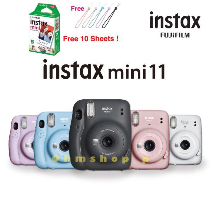 Fujifilm instax mini 11 Instant Film Camera ( กล้องโพลารอยด์ mini 11 รับประกันศูนย์ไทย 1 ปี ) แถมฟรี ฟิล์ม1กล่อง10ใบ