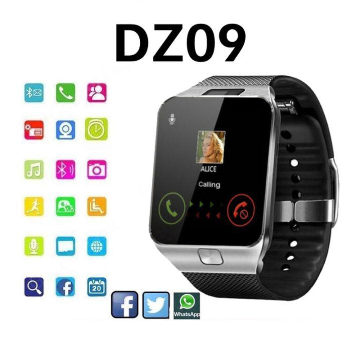 【พร้อมส่งจากไทย/COD】สมาร์ทวอทช์ DZ09 Smart Watch Phone Watch with Camera าฬิกาอัจฉริยะ เมนูภาษาไทย นาฬิกาบลูทูธ จอทัสกรีน IOS Android วัดชีพจร นับก้าว เดิน