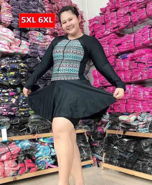 ชุดว่ายน้ำ ชุดว่ายน้ำคนอ้วน ชุดว่ายน้ำสาวอวบ ผ้าชุดว่ายน้ำอย่างดี  3XL-10XL พร้อมส่งด่วน Polly88 Pollyshop