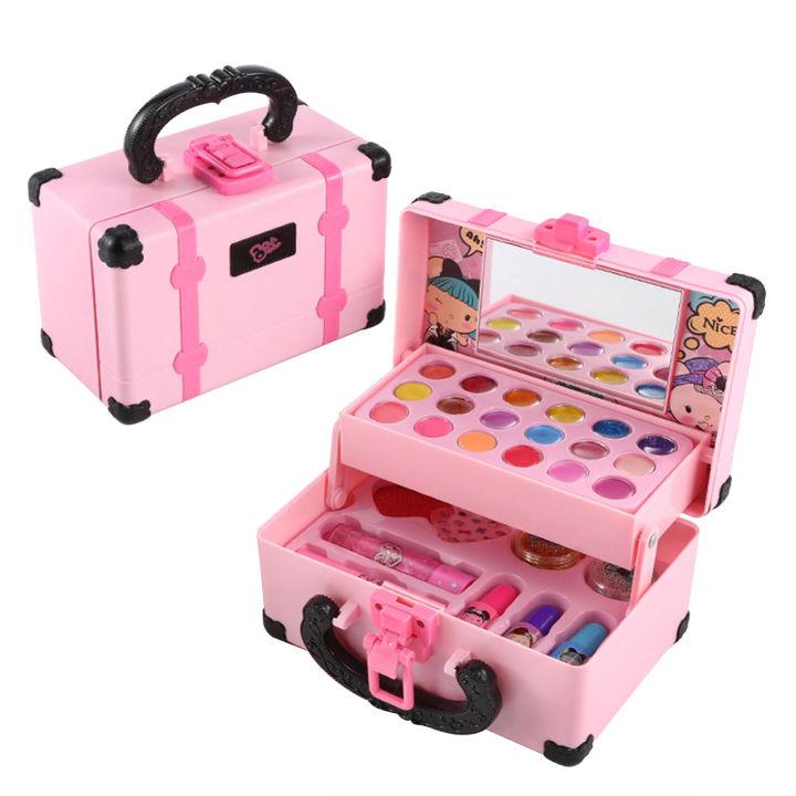COD-กระเป๋าเครื่องสำอางเด็ก ชุดแต่งหน้าเด็ก เครื่องแต่งหน้าเด็ก เครื่องสำอางค์เด็ก 3 ปีขึ้นไป ของขวัญเด็กผู้หญิง, ของเล่นบ้านเล่น