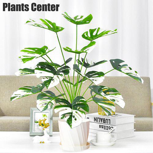 Plants Center พร้อมส่ง💥 ต้นไม้ปลอม Monstera  มอนสเตอร่าด่าง ตกแต่งบ้าน แต่งสวน ส่งที่ไทยค่ะ  ต้นไทรใบสักเสม 12ใบ สูง65cm/18ใบ สูง85cm