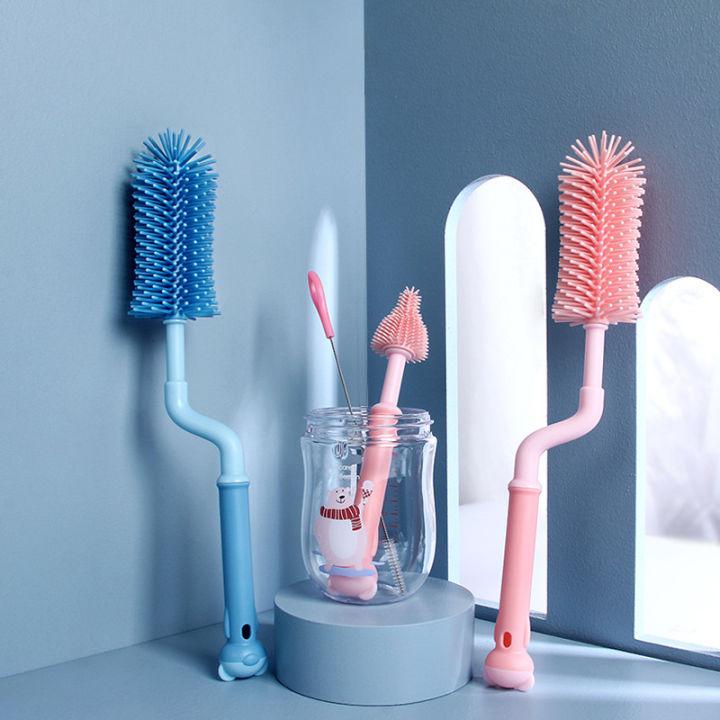 แปรงล้างขวดนม ซิลิโคน Silicone Bottle Cleaner Brush Set