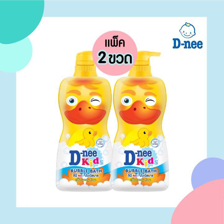 D-NEE ดีนี่ สบู่เหลวอาบน้ำ สำหรับเด็ก Kids Bubble Bath กลิ่น Candy Floss ปริมาณ 400 มล.*2 ขวด