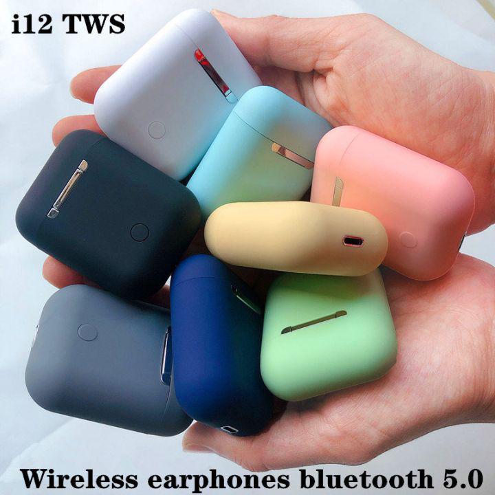 i12 หูฟัง TWS Bluetooth หูฟังบลูทูธ ระบบเสียงสเตอริโอ หูฟัง Music Gym Original พร้อมกล่องชาร์จ หูฟังไร้สาย ไร้สาย Bluetooth V5.0 ios Android