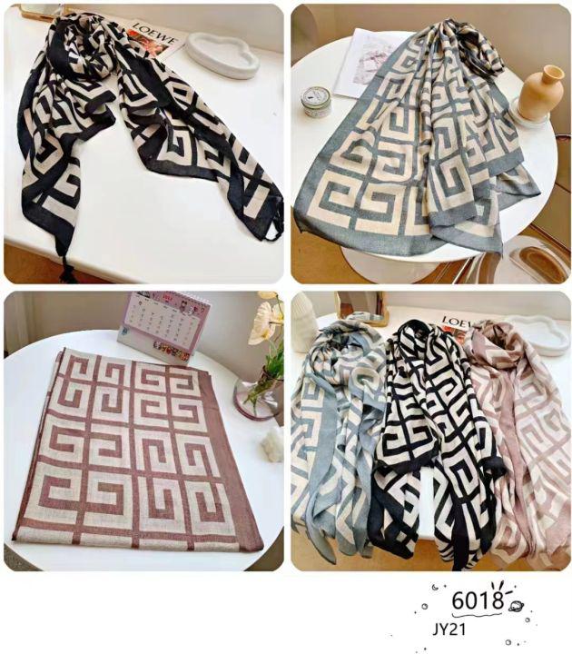 ผ้าคลุมไหล่ ผ้าพันคอ scarf shawl สไตล์เกาหลี กันแดด กันลมG1-40