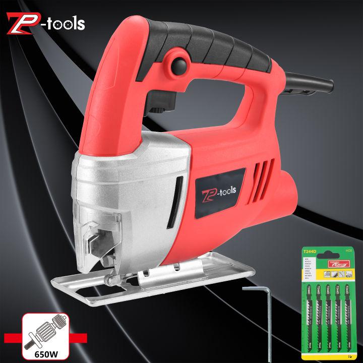 TP Tools จิ๊กซอว์ตัดไม้ เลื่อยจิ๊กซอ  650W จิกซอว์ไฟฟ้า เลื่อย เลื่อยฉลุ Jig Saw แถมฟรี ใบเลื่อย 5 ใบ