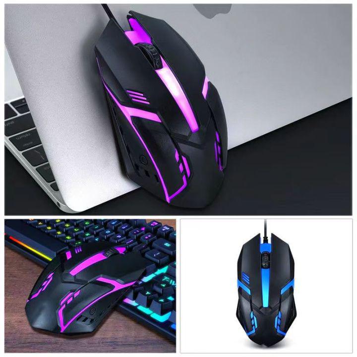 Optical Macro Key RGB Gaming Mouse เมาส์เกมมิ่ง ออฟติคอล ตั้งมาโครคีย์ได้ ความแม่นยำสูงปรับ DPI 200- 4800 เหมาะกับเกม MMORPG (BNS) FPS MoBA เกมคอมพิวเตอร์เดสก์ท็อปแบบมีสายเงียบเงียบ เม้าส์ cf esports lol