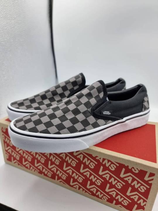 🔥Vans Slip On Checkerboard สวยแท้100% ☑มีรับประกัน พร้อมกล่อง รองเท้าผ้าใบ รองเท้าวิ่ง รองเท้าแฟชั่น รองเท้ากีฬา