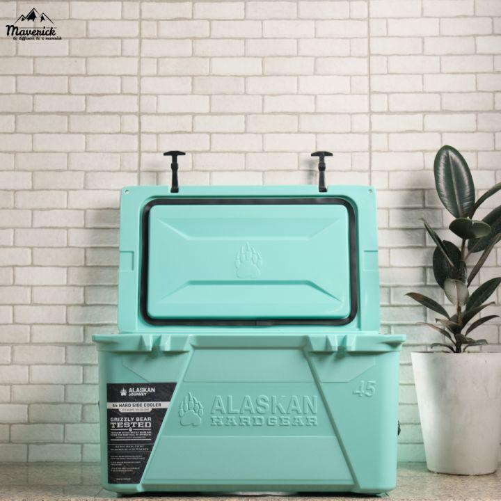 กระติกน้ำแข็ง ถังน้ำแข็ง ALASKAN HARDGEAR ( Coolerbox Premuim Grade ) ALASKAN รุ่น 45 (ผ่อนได้ 0% 3 เดือน) เก็บความเย็นยาวนาน 3-6 วัน,ผลิตจากพลาสติก Foodgrade ใส่อาหารได้