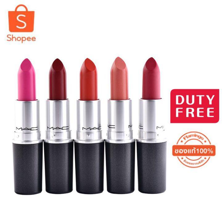 ลิป ลิปสติก  Lip MAC  LipStick ลิปแมค 3g ลิปสติกยอดฮิต กันน้ำได้ ลิปสติกของแท้ 100% ลิปมัน ลิปกลอส ลิปบาล์ม