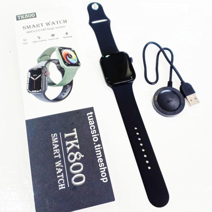 รุ่นใหม่ล่าสุด Smart watch TK800 สมาร์ทวอทช์แท้ รองรับภาษาไทย เต็มจอ เปลี่ยนรูปหน้าจอได้ นาฬิกา ผู้หญิง นาฬิกา ผู้ชาย โทรด้วยบลูทูธ แคลอรี่ แจ้งเตือน พร้อมส่ง กันน้ำ ส่งไว Smart watch TK800 เปลี่ยนรูปหน้าจอได้ มีเก็บเงินปลายทาง