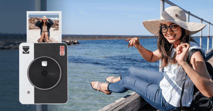 Kodak C300R รุ่น Mini Shot 3 Retro Camera Printer กล้องพร้อมเครื่องพิม์ภาพ สำหรับ iOS และ Android เชื่อมต่อผ่าน Bluetooth