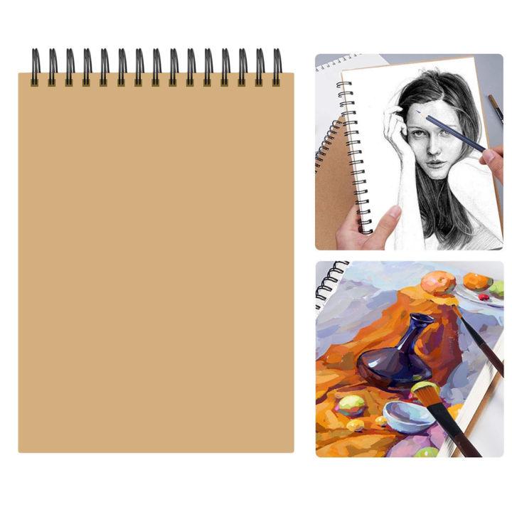 Gazechimp Art Craft กระดาษแท็บเล็ตวาดรูป,ปกแข็ง,โน้ตบุ๊คเกลียวสมุดวาดรูปแผ่นโน้ตบุ๊คสำหรับ Wet & Dry, Sketch,สีน้ำ