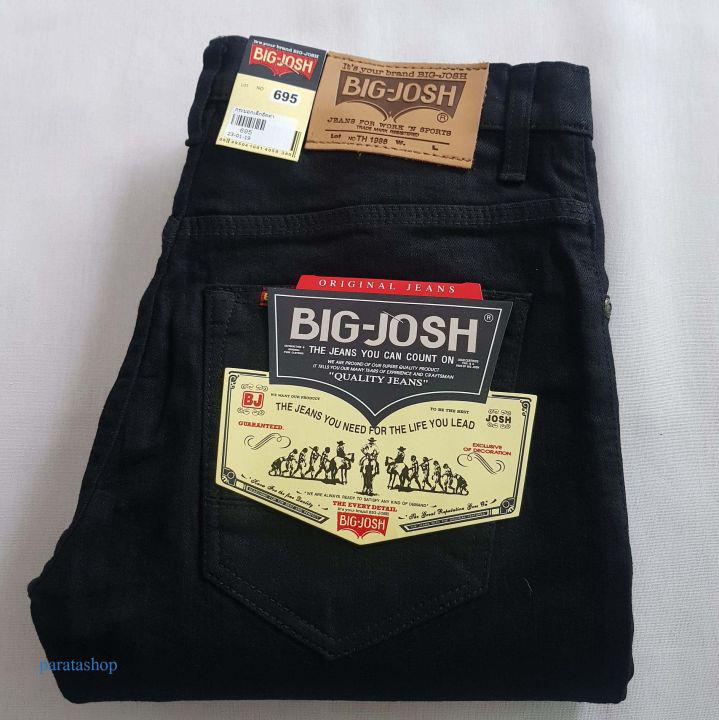 กางเกงยีนส์ชายกระบอกเล็กสีดำเป้ากระดุม BIG-JOSH ผ้ายืด 695 สินค้าแนะนำ