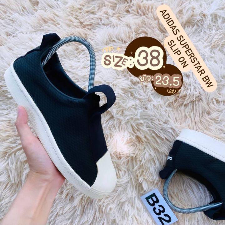 Adidas Slip On รองเท้าอาดิดาส สลิปออน มือ2ของแท้💯 รองเท้าลำลองผู้หญิง รองเท้าแบรนด์แท้มือสอง B32