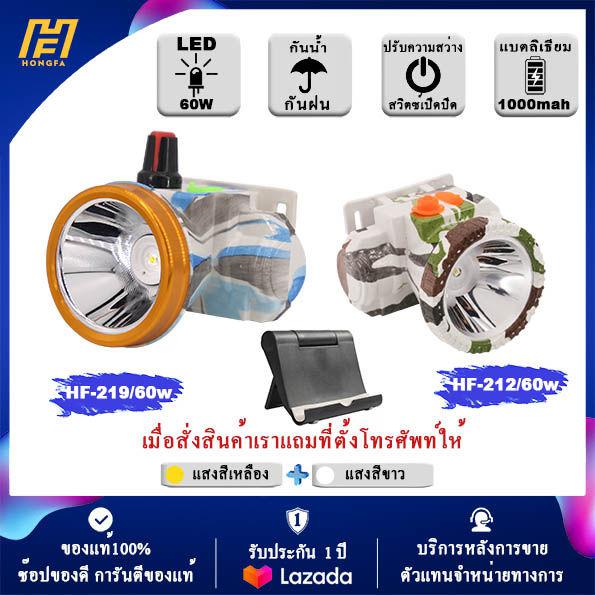 (แบบแพ็ค 2 ชิ้น) ไฟฉายคาดหัว ไฟฉายแรงสูง ไฟฉายชาร์จไฟบ้าลิเธียม LED 60W ขนาดเล็ก ไฟฉายติดศรีษะ ไฟฉายติดหน้าผาก หัวไฟ กรีดยาง ส่องสัตว์