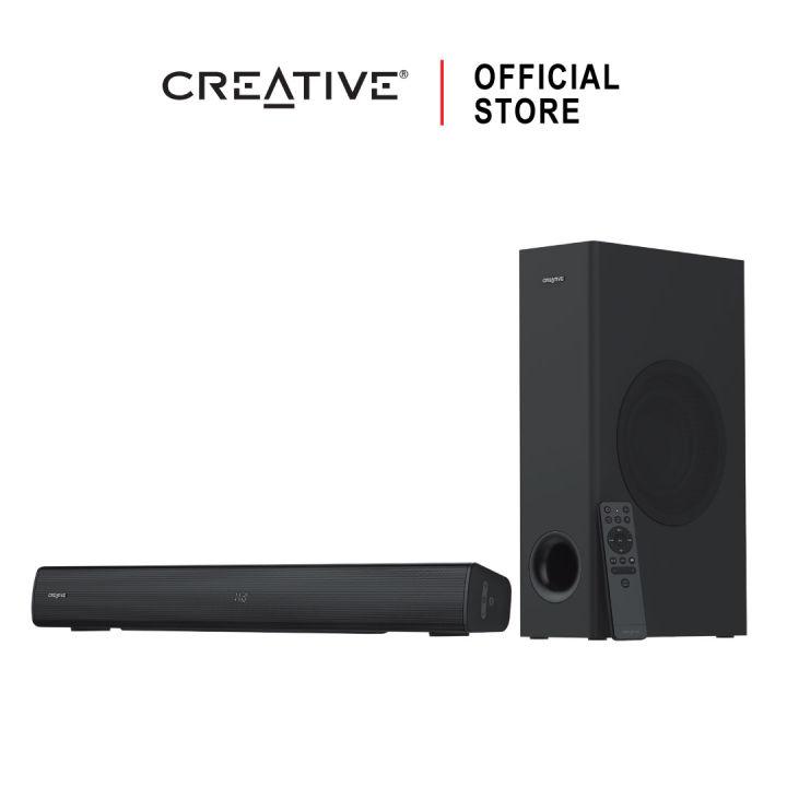 CREATIVE STAGE V2 Bluetooth Sound Bar 2.1 Speaker + Subwoofer มีรีโมท ลำโพงบูลทูธไร้สายซาวด์บาร์ 2.1 + ซัพวูฟเฟอร์