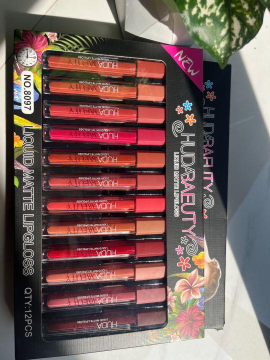 Huda Beauty Liquid Matte Set ฮูดะ บิวตี้ เซทลิปสติก เนื้อแมท 12 ชิ้น [ลดเพิ่ม10บาท]