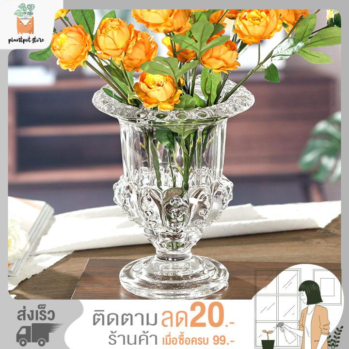 แจกันดอกไม้ vaseใสดอกไม้ แจกันแก้ว หรูหรา ขนาดใหญ่ โปร่งใส แจกันตกแต่งบ้าน แจกัน พร้อมส่งไทย By Plantpot.store