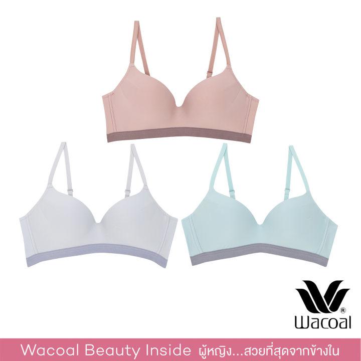 Wacoal Surprise Wireless Push Up Bra Set 3 ชิ้น บราไร้โครง - WB9B40