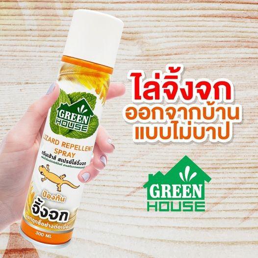 GREEN HOUSE LIZARD REPELLENT SPRAY สเปรย์กำจัดจิ้งจก 300 ml. สเปรย์ไล่จิ้งจก สเปรย์ป้องกันจิ้งจก จิ้งจก