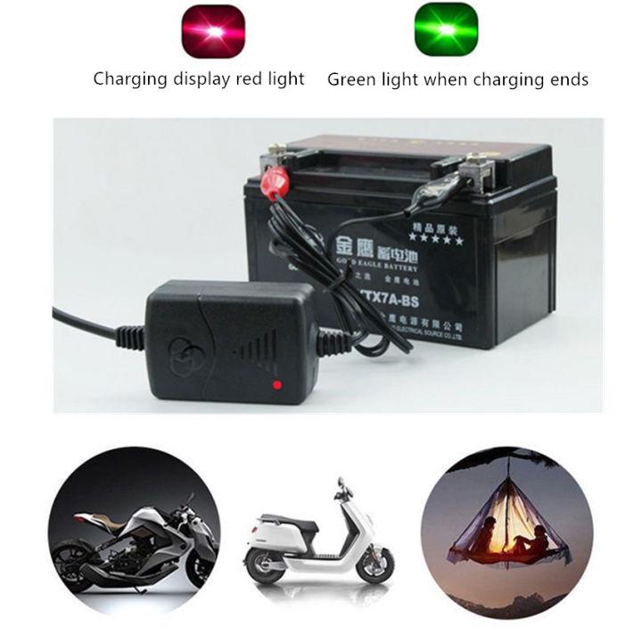 เครื่องชาร์จแบตเตอรี่ 12V Sealed Lead Acid Car Motorcycle Battery Charger Rechargeable Maintainer(1ชิ้น)