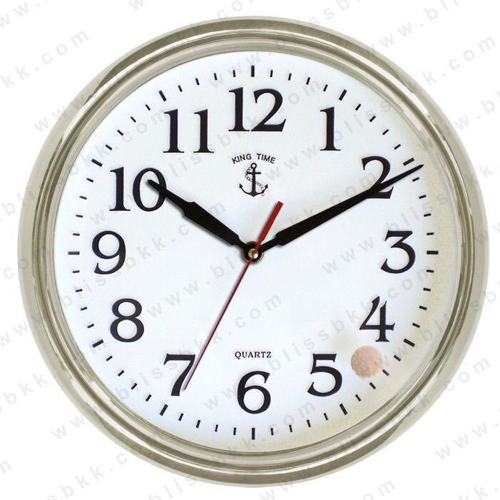 นาฬิกาแขวนผนังKING TIME สมอดำ 012 ทรงกลม 11 นิ้ว Quartz 3 เข็ม Kingtime นาฬิกา ตราสมอดำ คิงไทม์ ของแท้ แขวนผนัง ตราสมอ