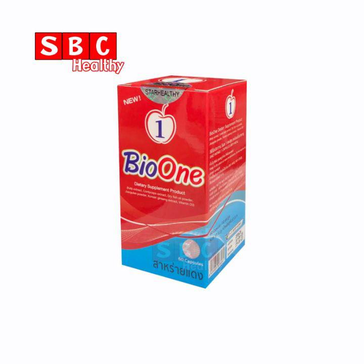 Bio One ไบโอวัน สาหร่ายแดงผสมถั่งเช่า 60 แคปซูล