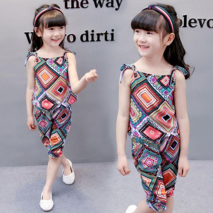 baby girls clothingเย็นชุดฤดูร้อนเสื้อกางเกงเสื้อผ้าเด็กผู้หญิงเด็กเล็ก(1-4year)