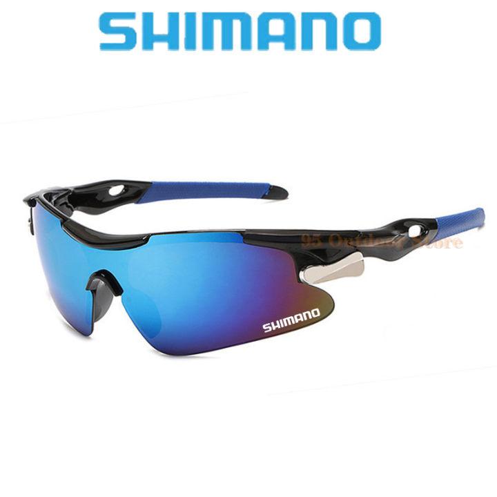 Shimano แว่นตาขี่จักรยานโพลาไรซ์แบบมืออาชีพ,แว่นตาปั่นจักรยานแว่นตาขับรถตกปลากลางแจ้งเล่นกีฬากันแสง UV 2021ปี400