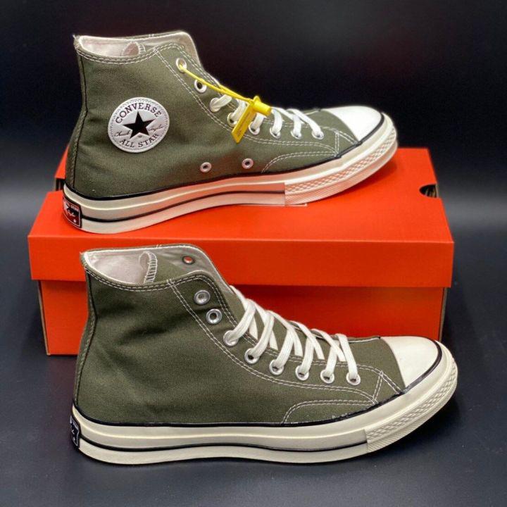 [𝐎𝐔𝐓_𝐋𝐄𝐓 แท้] Converse Chuck Taylor 70\'s High Green Herbal รองเท้าคอนเวิร์ส รองเท้าผ้าใบ สินค้าพร้อมกล่อง