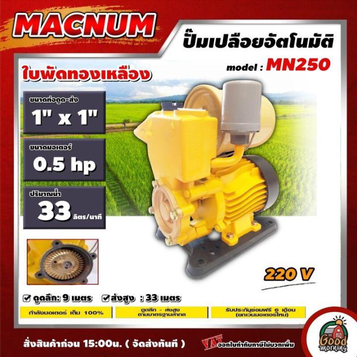 MACNUM 🇹🇭 ปั๊มอัตโนมัติ รุ่น MN250A 300W กำลังมอเตอร์ 100% ใบพัดทองเหลือง ปั้มเปลือยอัตโนมัติ AUTO PUMP  ปั๊มน้ำ ปั้มน้ำ ปั้มเปลือยอัตโนมัติ AUTO PUMP