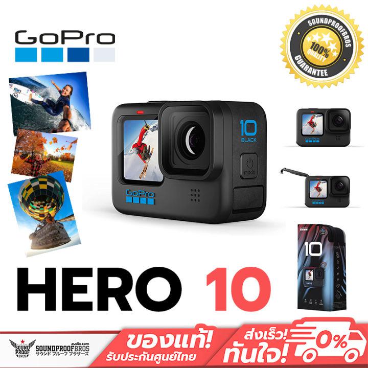 กล้อง Waterproof Action Camera GoPro HERO10 Black - Front LCD and Touch Rear Screens, 5.3K60 Ultra HD Video, 23MP Photos, 1080p Live Streaming, Webcam, Stabilization