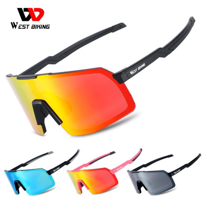 WEST BIKING Polarized แว่นกันแดดชายโพลาไรซ์สำหรับกีฬากลางแจ้งจักรยานแว่นตาผู้ชายผู้หญิง UV400 MTB จักรยานเสือหมอบแว่นตานิรภัย แว่นกันแดด แท้