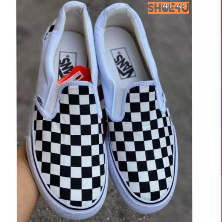 🔥Vans slip on checkerboard 100% พร้อมกล่อง✅ตรงปก เบานุ่มเท้า ยอดฮิต รองเท้าผ้าใบ รองเท้าวิ่ง รองเท้าแฟชั่น