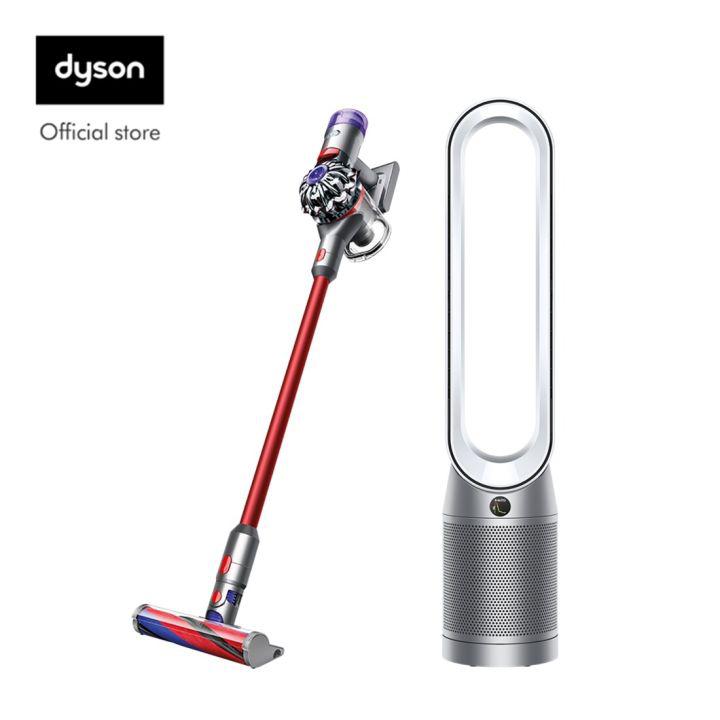 Dyson Purifier Cool™ Air Purifier Fan TP07 พัดลมฟอกอากาศและ Dyson V8 Slim™ Fluffy+ Cordless Vacuum Cleaner เครื่องดูดฝุ่น