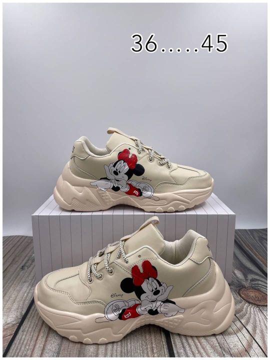 🔥Hot Hot🔥รองเท้า MLB Mickey Mouse มี Size 36-43  รองเท้าออกกำลังกาย รองเท้ากีฬา รองเท้าผ้าใบ สินค้าพร้อมส่