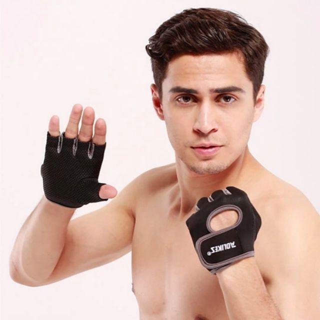 ถุงมือฟิตเนส ถุงมือออกกำลังกาย ถุงมือยกน้ำหนัก ถุงมือยกเวท Aolikes Fitness Glove