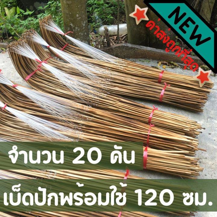 เบ็ดปัก เบ็ดปักคันนา 1มัด จำนวน 20 คัน ยาว 120 ซ.ม. เบ็ดปักไม้ไผ่ เบ็ดธงไม้ไผ่ เบ็ดทงปลา เบ็ดธง  ✅ใหม่ 👉คันโค้ง 🔥รมควันกันมอด