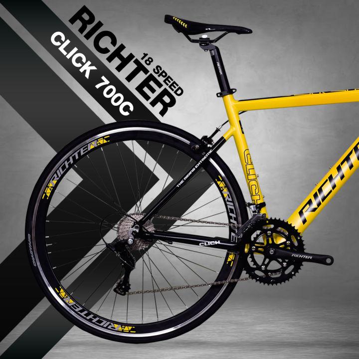 พร้อมส่ง!! จักรยานเสือหมอบ 700C RICHTER รุ่น CLICK เกียร์ 18sp. (size46,48,50)