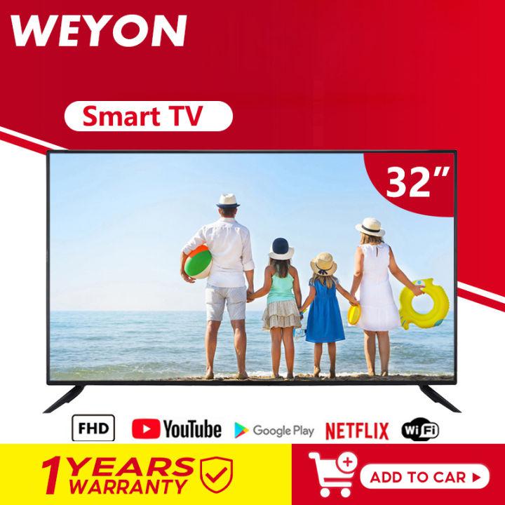 WEYON ทีวี 32 นิ้ว Smart TV โทรทัศน์ สมาร์ททีวี LED Wifi FULL HD Android TV ราคาถูกทีวี จอแบนสามารถรับชม YouTube/Internet ได้โดยตรง สามารถเชื่อมต่อกับอินเทอร์เน็ต