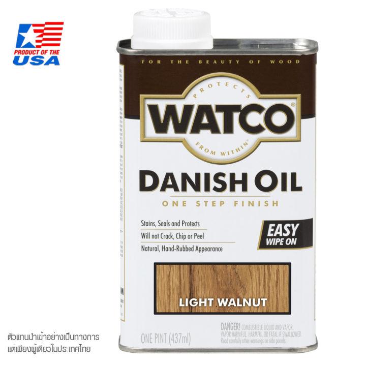 สีย้อมไม้ ปกป้องผิวไม้ เนื้อไม้ นำเข้าจากอเมริกา WATCO Danish Oil (0.437 L.)