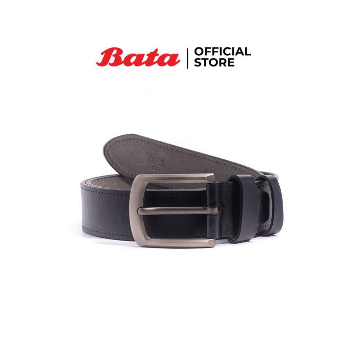 Bata บาจา เข็มขัดผู้ชาย เข็มขัดสุภาพบุรุษ เข็มขัดลำลองสำหรับผู้ชาย รุ่น Zico สีดำ 9956312