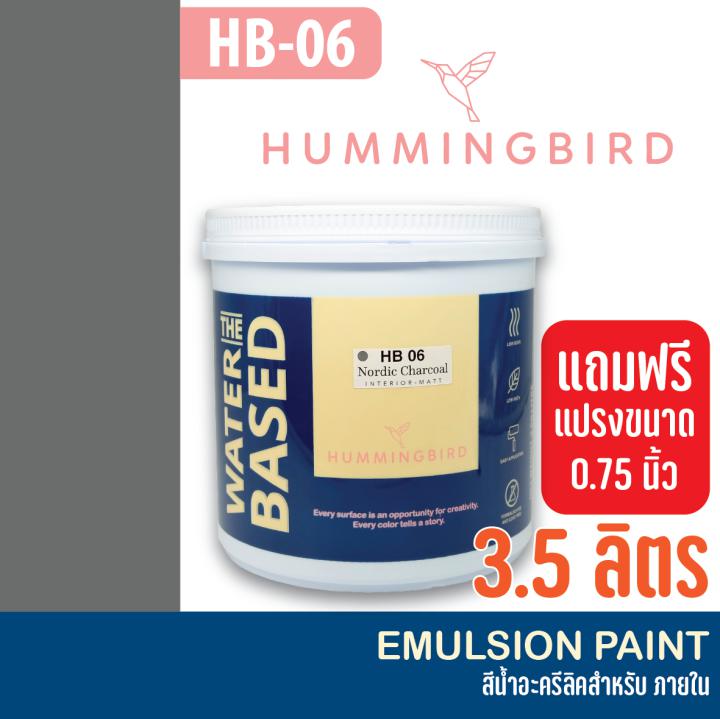สีทาบ้าน ภายใน Hummingbird HB-06 Charcoal loft มีให้เลือก 40 เฉด สีน้ำอะครีลิคชนิดด้าน สีน้ำทาบ้าน เดนโซ่ สีเทาเข้ม loft 1